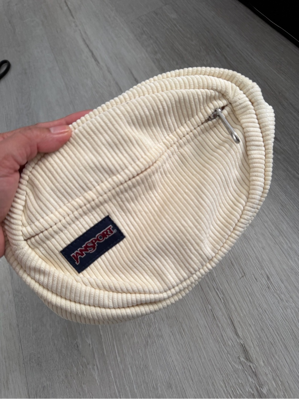 Jansport like new belt bag curdoroy beige